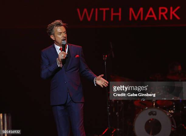Singer Chris Phillips of Zowie Bowie performs during the Mondays Dark 2nd anniversary at The Joint inside the Hard Rock Hotel & Casino on December...