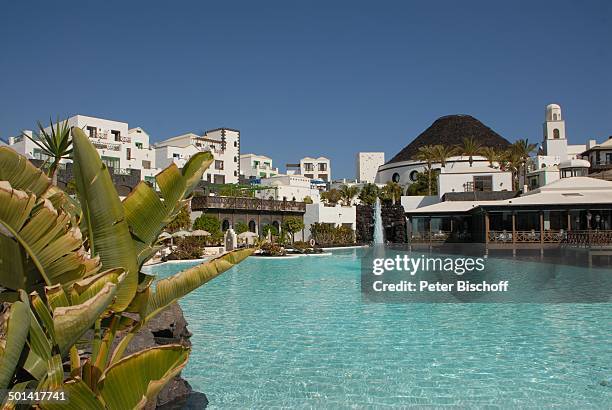 Sterne-Hotel "Gran Melia Volcan", Playa Blanca, Kanaren-Insel Lanzarote, Spanien, Europa, Fontäne im Swimming-Pool, Schwimmbecken, Hotel-Anlage,...