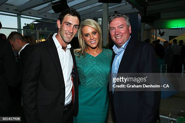 Glenn Maxwell and Eddie McGuire pose during the Melbourne Stars Big Bash League season launch at The Emerson on December 15, 2015 in Melbourne,...
