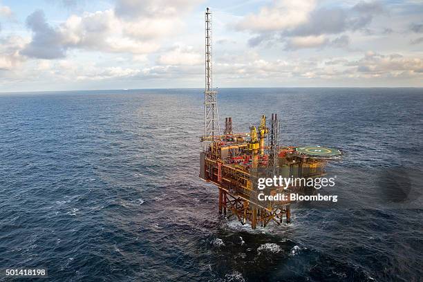 The Armada gas condensate platform, operated by BG Group Plc, stands in the North Sea, off the coast of Aberdeen, U.K., on Friday, Dec. 11, 2015....