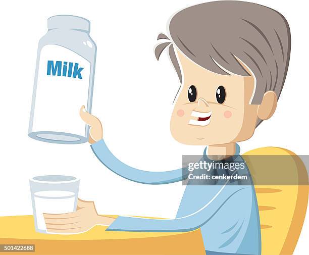 milk time - buttermilk stock illustrations
