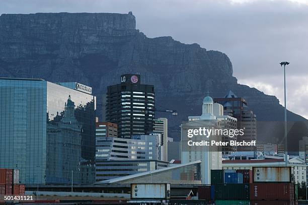 Blick Skyline mit Tafelberg, Kapstadt, Südafrika, Afrika, Meer, Atlantik, Reise, NB, DIG; P.-Nr. 1299/2005, ;