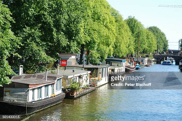 Hausboote am Grachtenkanal, Amsterdam, Niederlande, Holland, Europa, Boot, Gracht, Kanal, Reise, BB, DIG; P.-Nr.: 941/2005, ;