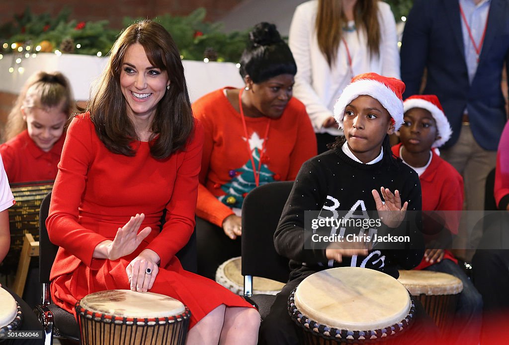 The Duchess Of Cambridge Attends The Anna Freud Centre Family School Christmas Party