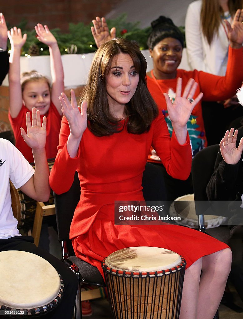 The Duchess Of Cambridge Attends The Anna Freud Centre Family School Christmas Party