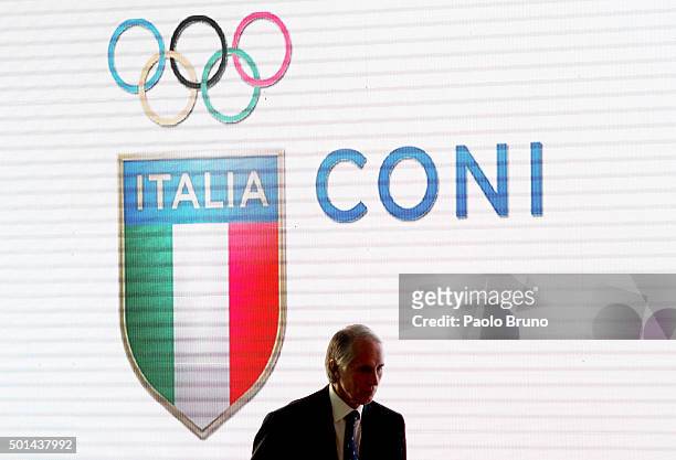 President Giovanni Malago' attends the Italian Olympic Commitee 'Collari d'Oro' Awards ceremony on December 15, 2015 in Rome, Italy.