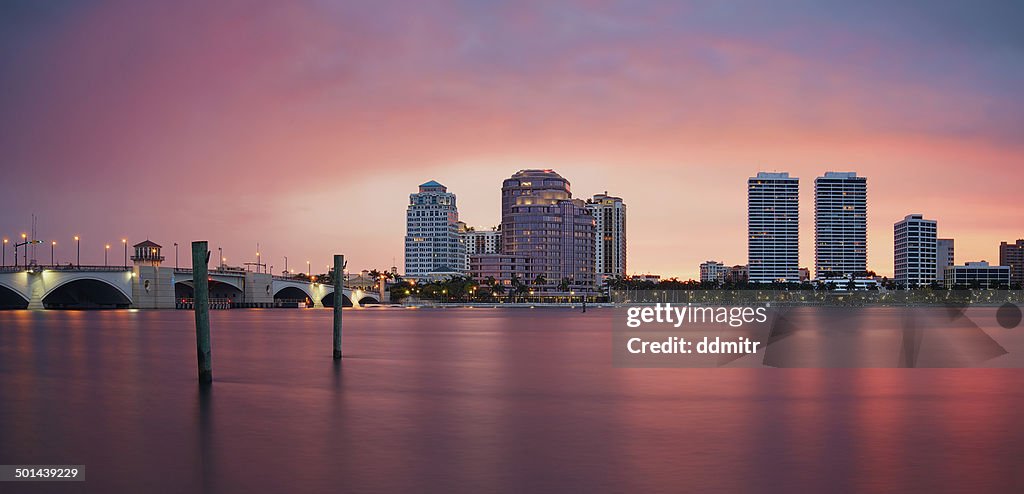 West Palm Beach Skyline Reflection