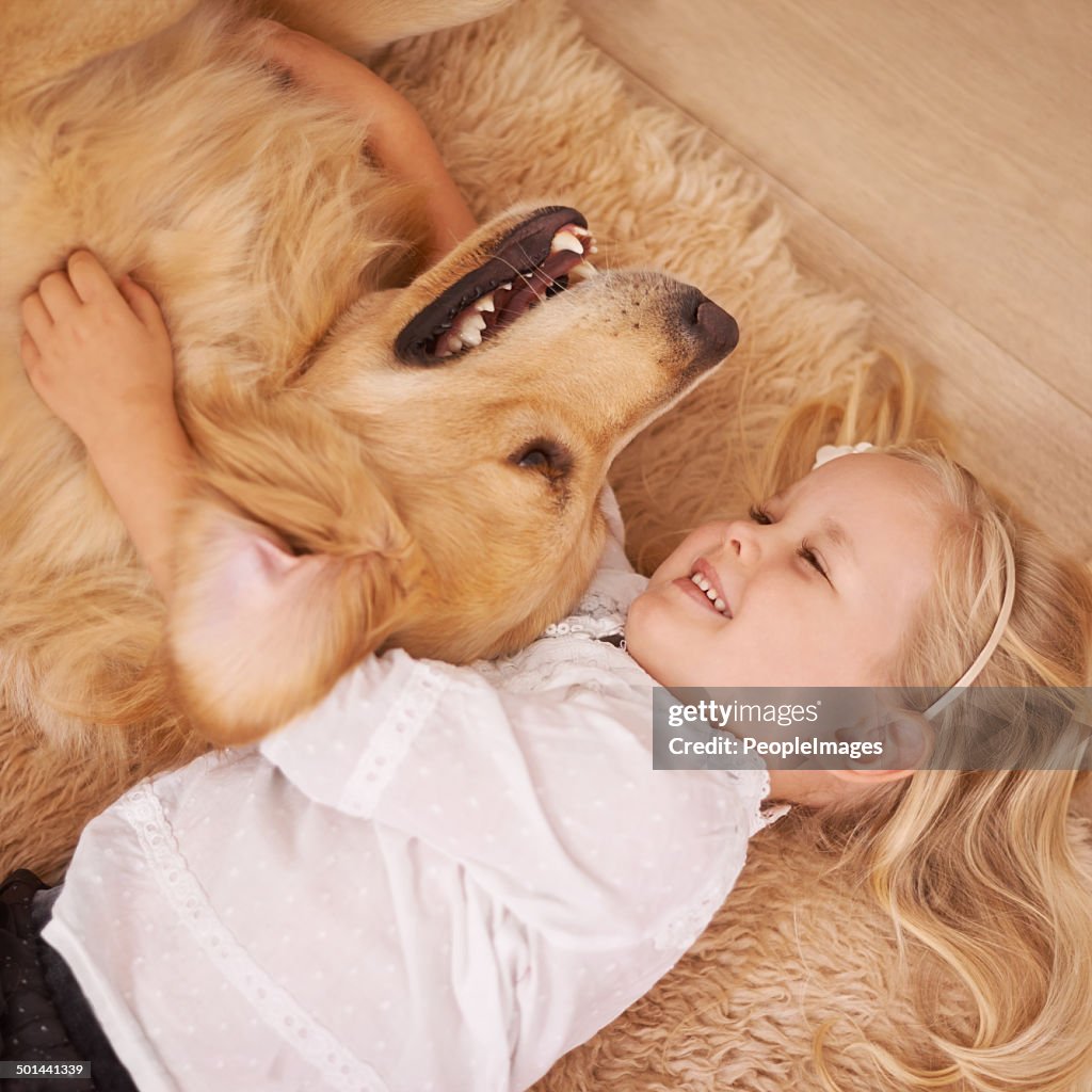 She really loves her furry friend