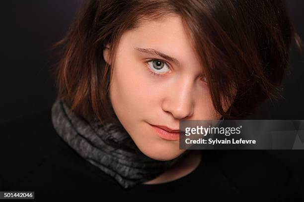 French actress Audrey Bastien is photographed for Self Assignment during Les Arcs European Film Festival on December 14, 2015 in Les Arcs, France.