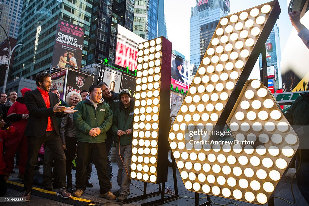 Numerals To Be Used In New York City's New Year's Eve Celebration Arrive In Times Square