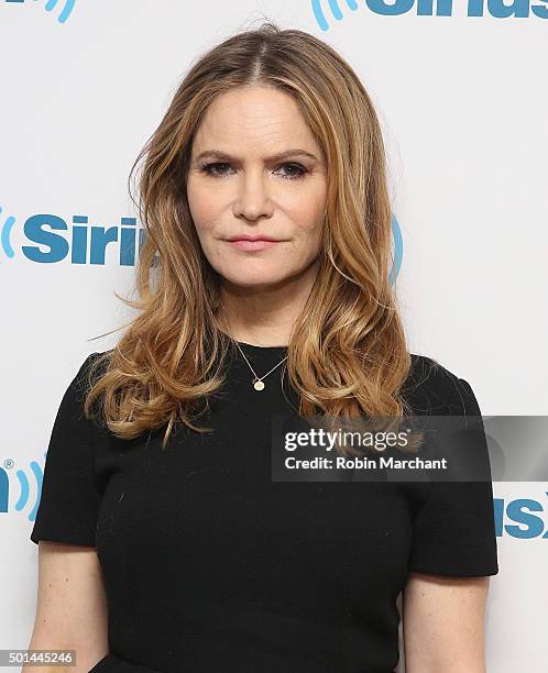 Jennifer Jason Leigh visits at SiriusXM Studios on December 15, 2015 in New York City.