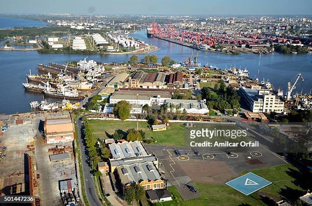 Aereal view of Demarchi Island on May 05, 2013 in Buenos Aires, Argentina. President of Argentina Cristina Fernandez de Kirchner announced on...