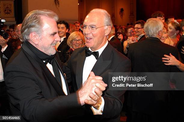 Franz Beckenbauer , Maximilian Schell , Gala "Semper Opernball", Dresden, Sachsen, Deutschland, Europa, Semperopernball, Tanz, tanzen,...