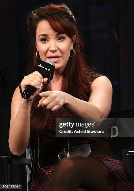 Actress Sierra Boggess attends AOL Build Presents Sierra Boggess, "School of Rock" at AOL Studios on December 15, 2015 in New York City.