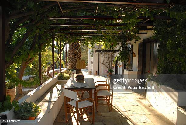 Gartenterrasse, Haus von Ivan Rebroff, Insel Skopelos, Ägäisches Meer, Ägäis, Griechenland, Europa, Homestory, Promi, BB, DIG; P.-Nr.: 1161/2008, ;