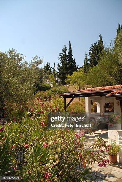 Gartenterrasse, Haus von Ivan Rebroff, Insel Skopelos, Ägäisches Meer, Ägäis, Griechenland, Europa, Homestory, Promi, BB, DIG; P.-Nr.: 1161/2008, ;