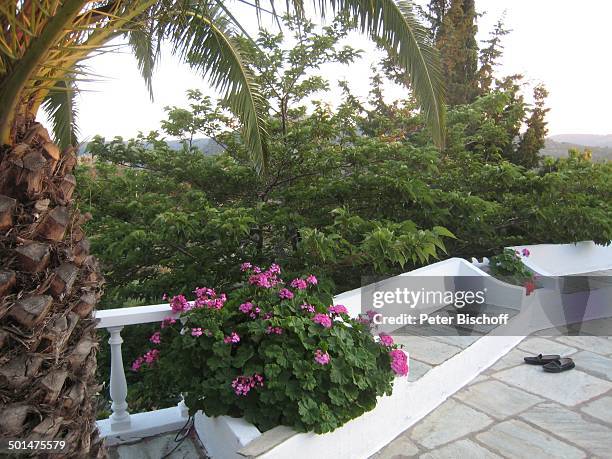 Gartenterrasse, Haus von Ivan Rebroff, Insel Skopelos, Ägäisches Meer, Ägäis, Griechenland, Europa, Homestory, Promi, BB, DIG; P.-Nr.: 1161/2008, ;