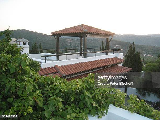 Überdachter Balkon, Haus von Ivan Rebroff, Insel Skopelos, Ägäisches Meer, Ägäis, Griechenland, Europa, Homestory, Promi, BB, DIG; P.-Nr.: 1161/2008,...