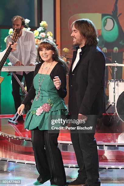 Monika Herz und Sohn David, MDR-Show "Alles Gute zum Muttertag", Stadthalle "Goldener Pflug", Altenburg, Thüringen, Deutschland, Europa, Auftritt,...