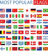 Most Popular Flags - Vector Collection
