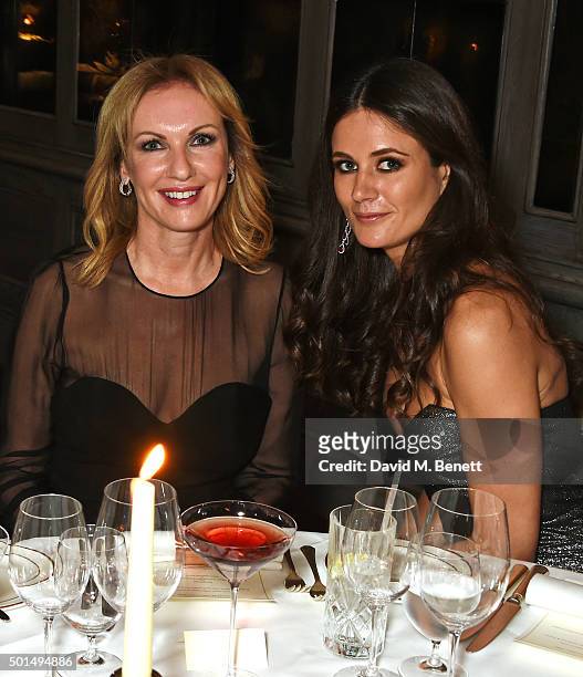 Charlotte Munford and Kim Johnson attend a private dinner hosted by Jeremy Morris and Lisa Tchenguiz to celebrate David Morris and Agent Provocateur...