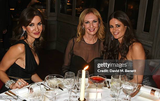 Shadi Ritchie, Charlotte Munford and Kim Johnson attend a private dinner hosted by Jeremy Morris and Lisa Tchenguiz to celebrate David Morris and...