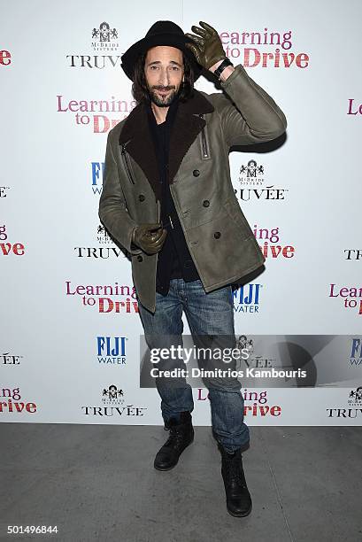 Adrien Brody attends A Celebration for Patricia Clarkson, Presented by FIJI Water and Truvee Wines on December 15, 2015 in New York City.