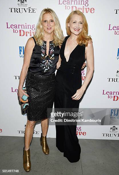 Nanette Lepore and Patricia Clarkson attend A Celebration for Patricia Clarkson, Presented by FIJI Water and Truvee Wines on December 15, 2015 in New...