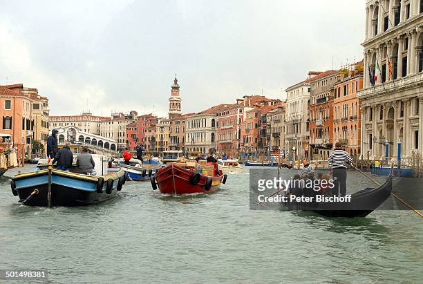 Rialto-Brücke, Canale Grande, Venedig, Italien, Europa, Boote, Gondeln, Reise, BB, DIG; P.-Nr.: 1863/2008, ;