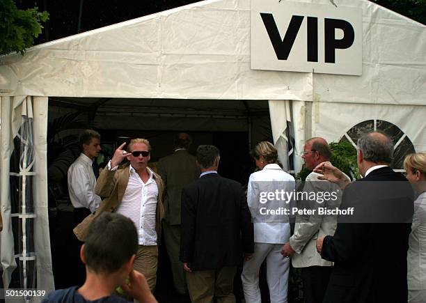Ben Becker vor VIP-Zelt, vor Charity-Golf-Turnier beim Gerry Weber-Stadion, Halle , Nordrhein-Westfalen, Deutschland, Europa, Schauspieler, Promi BB,...