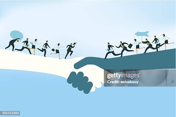 stockillustraties, clipart, cartoons en iconen met partnership - regisseur