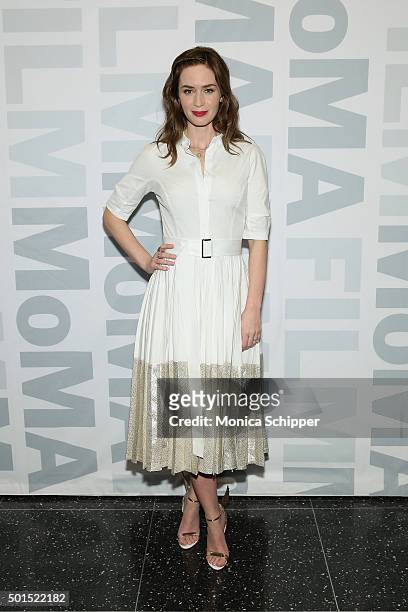 Actress Emily Blunt attends MoMA Film's THE CONTENDERS Screening Of SICARIO at MOMA on December 15, 2015 in New York City.