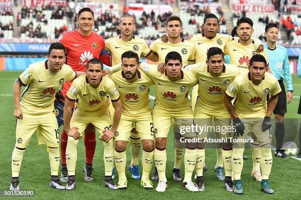Club America Roster Players of Club America line up prior to the match during the FIFA ...