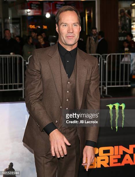 Bojesse Christopher attends the premiere Of Warner Bros. Pictures And Alcon Entertainment's 'Point Break' at TCL Chinese Theatre on December 15, 2015...