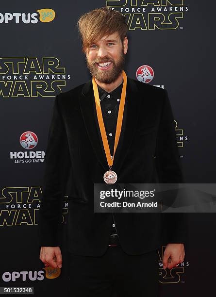 Danny Clayton arrives ahead of the 'Star Wars: The Force Awakens' Australian premiere on December 16, 2015 in Sydney, Australia.