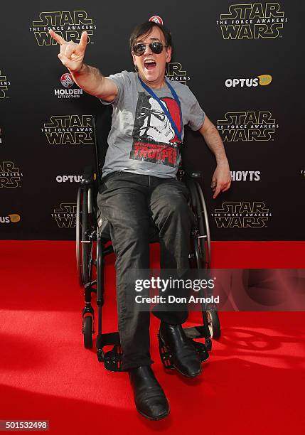 Tim Ferguson arrives ahead of the 'Star Wars: The Force Awakens' Australian premiere on December 16, 2015 in Sydney, Australia.