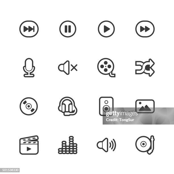 multimedia icons - regular outline - shh icon stock illustrations