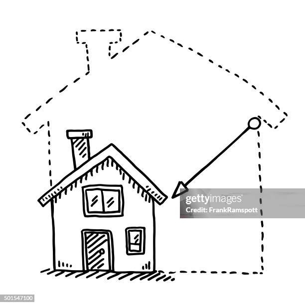 illustrations, cliparts, dessins animés et icônes de petite maison dessin concept de réduction d'effectif - réduction deffectif