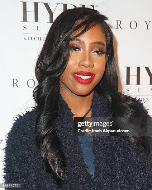 Singer/songwriter Sevyn Streeter attends a listening party for Chris Brown's latest album, 'Royalty' at HYDE Sunset: Kitchen + Cocktails on December...