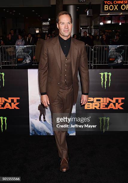 Actor Bojesse Christopher attends the premiere of Warner Bros. Pictures' 'Point Break' at TCL Chinese Theatre on December 15, 2015 in Hollywood,...
