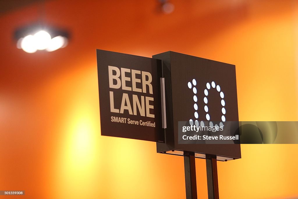 Premier Kathleen Wynne makes an announcement, alongside Minister Charles Sousa, at the Loblaws at 17 Leslie Street which is the first grocery store in Ontario to sell beer.