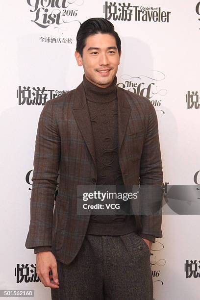 Actor Godfrey Gao attends Conde Nast Traveler Gold List 2016 awards at Ritz-Carlton Hotel on December 16, 2015 in Beijing, China.