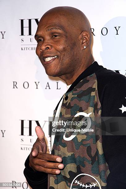 Big Boy arrives at the Chris Brown listening party for 'Royalty' at HYDE Sunset: Kitchen + Cocktails on December 15, 2015 in West Hollywood,...