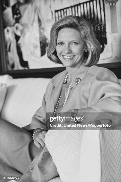 Scottish journalist and wife of Rupert Murdoch, Anna Murdoch in London on 19th June 1985.