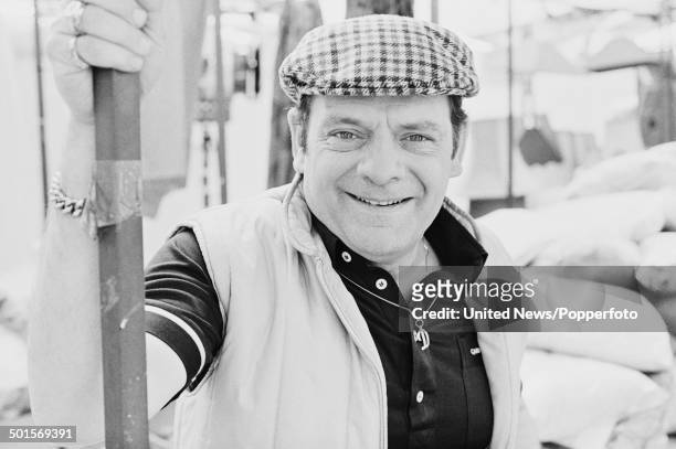 English actor David Jason in character as Derek 'Del Boy' Trotter from the British television sitcom 'Only Fools and Horses' in London on 3rd July...