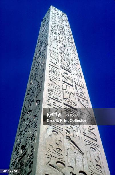 Obelisk of Rameses II, Temple sacred to Amun Mut and Khons, Luxor, Egypt, c13th century BC. Rameses II reigned between 1307 BC and 1237 BC.