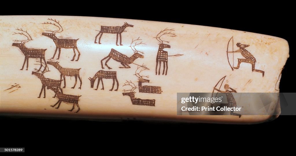 Inuit Scene Western Inuit hunting scene engraved on a walrus tusk, from the... News ...
