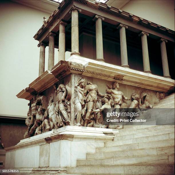 Detail of the Altar of Zeus from Pergamon, c180-c159 BC. In the collection at the Pergamon Museum in Berlin.