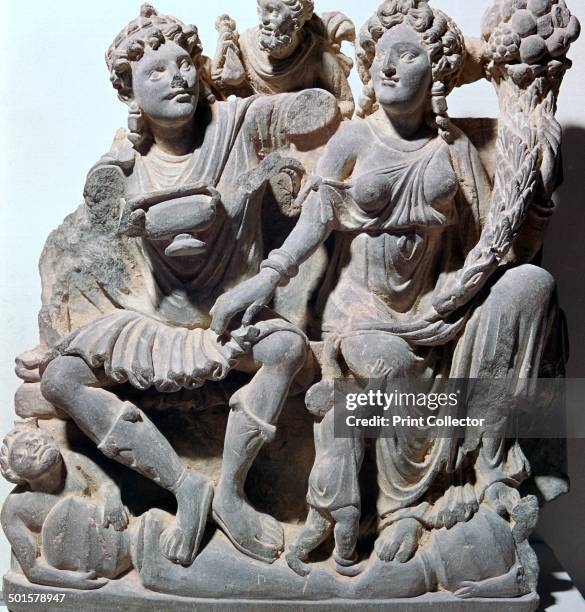 Statuette of Haritiki and Pangika from Takht-i-Bahi in India, from the British Musuem's collection.