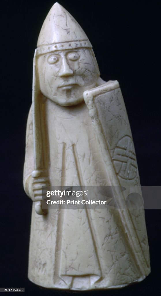 Knight Rook Piece The Lewis Chessmen, , c1150-c1200. A Knight / Rook piece from a... News ...